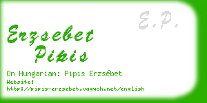 erzsebet pipis business card